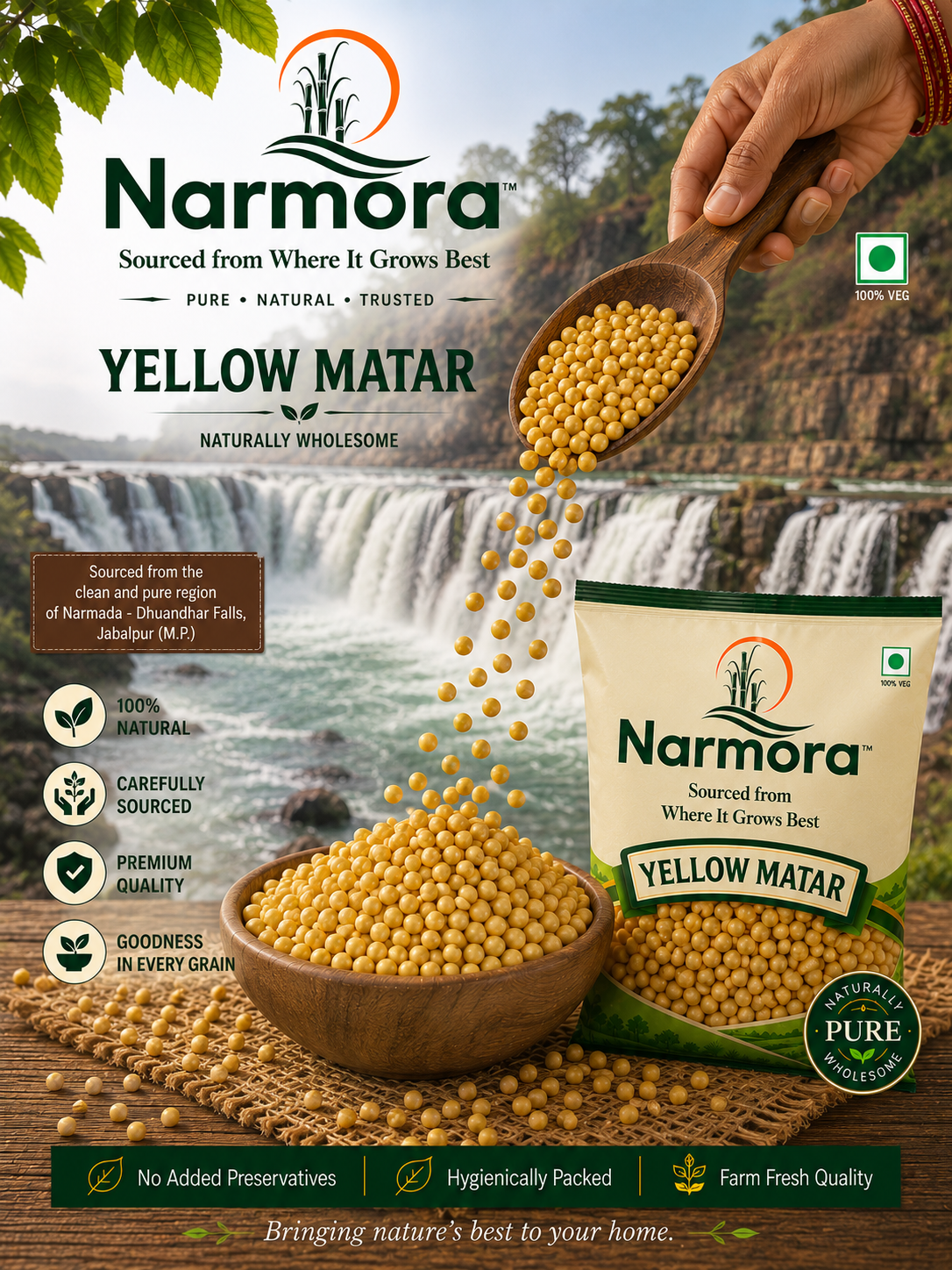 Matar Yellow (Dried)| 500gm